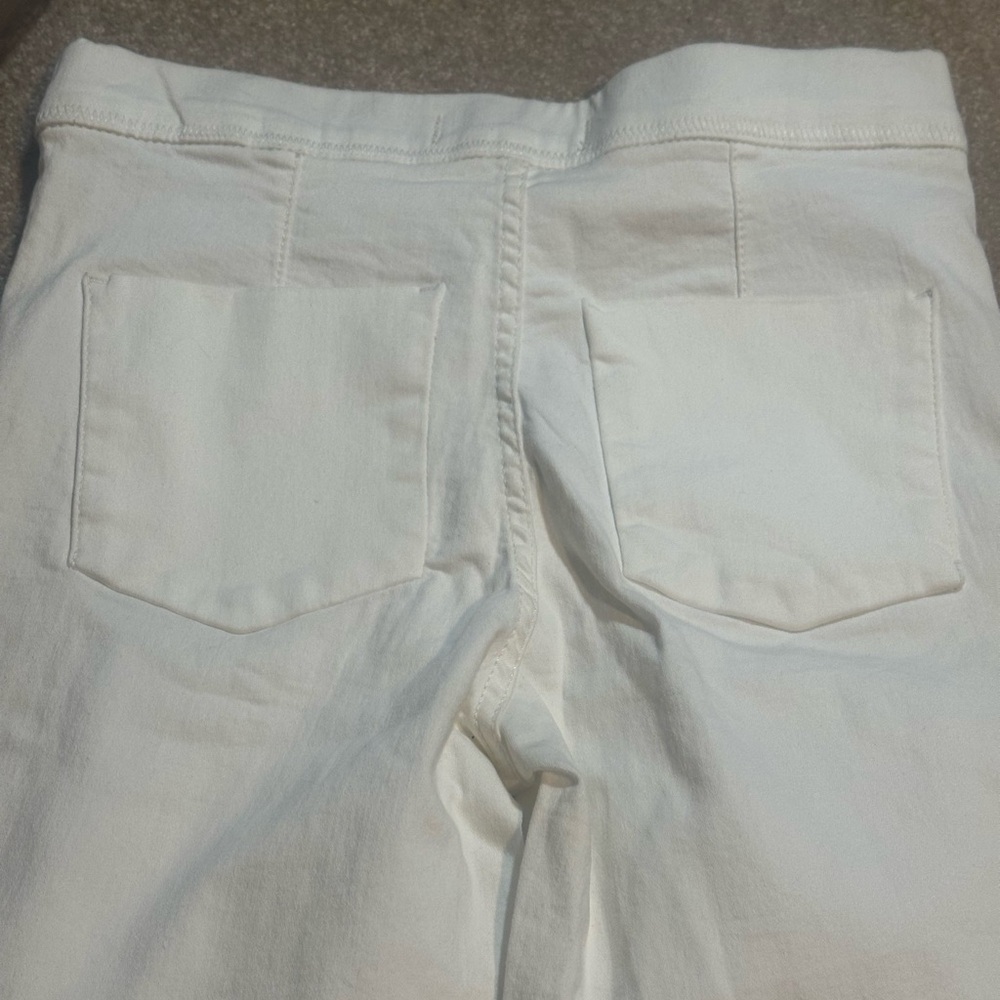FREE PEOPLE Women’s White Frayed Skinny leg Pull-on Jeans size 26 - Picture 7 of 14